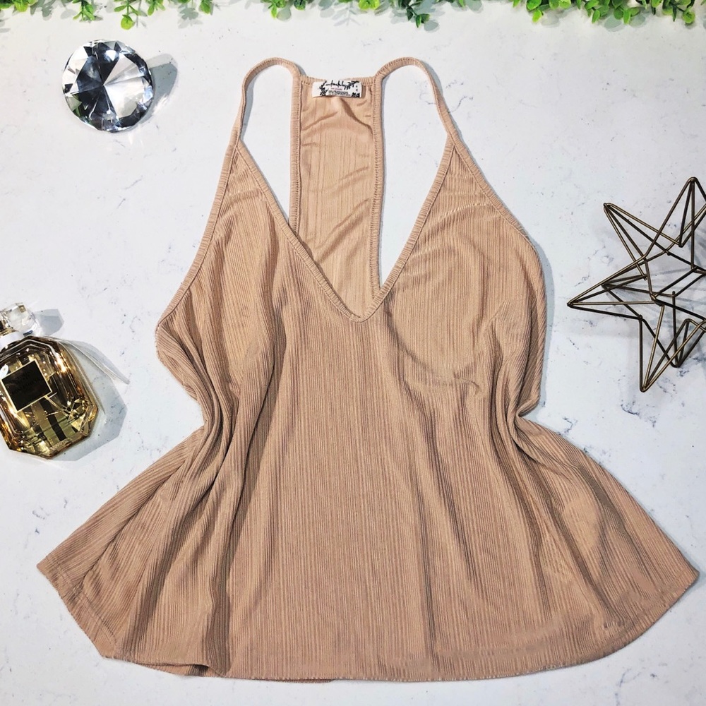 Free People Intimately nude sleeveless blouse • XS